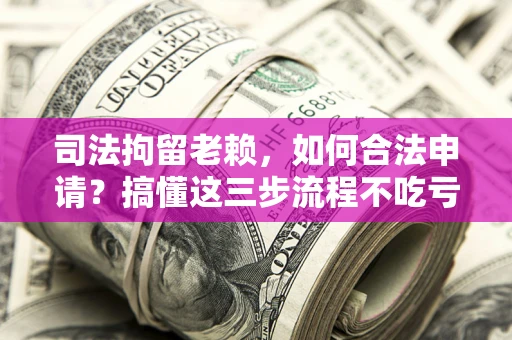 北京司法拘留老赖，如何合法申请？搞懂这三步流程不吃亏！