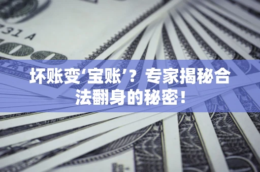 北京坏账变‘宝账’？专家揭秘合法翻身的秘密！