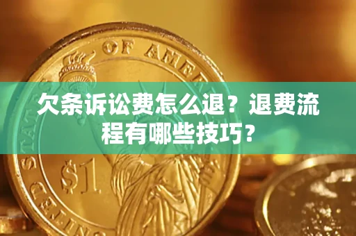 北京欠条诉讼费怎么退？退费流程有哪些技巧？