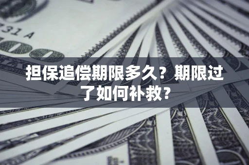 北京担保追偿期限多久？期限过了如何补救？